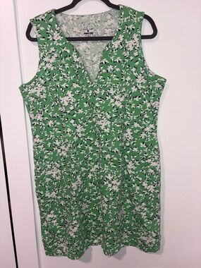 Draper James x Lands' End Sleeveless Cotton Beach Cover-Up Dress